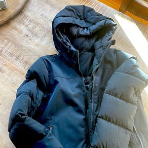 Long black Lululemon winter coat. Zipper on bottom to remove length.